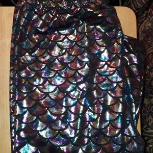 Shiny 🌈Rainbow🌈 Mermaid Scale Leggings